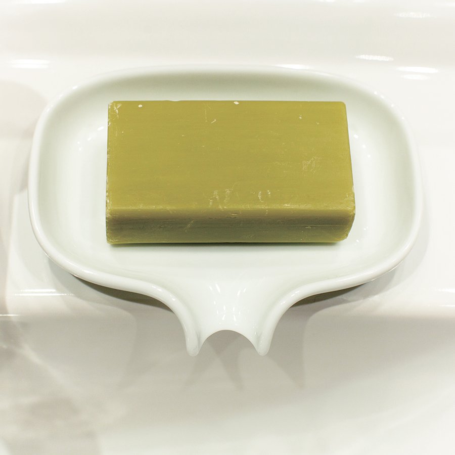 Мыльница белая с носиком для слива большая BOSIGN  00-3880725 Белый  - Вид №3