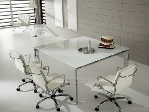 IFT Квадратный стол для переговоров из лакированного стекла Pratiko