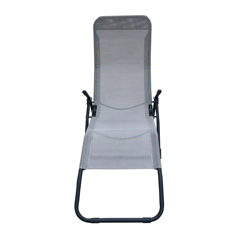 Шезлонг складной Naterial Fiesta 142x60x99 см сталь/ текстилен бежевый 82575556 STLM-2066965 Santreyd  - Вид №2