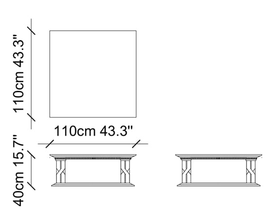 Деревянный квадратный журнальный столик с мраморной столешницей NDESIGN Ezora ARCH-00024457 - Вид №4