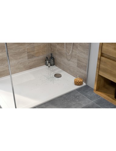 576700 000 00  Водоотводящий желоб Flush 44 для поддона диаметром 90 мм, сверхбыстрый и сверхплоский, круглая крышка, горизонтальный выпуск, нержавеющая сталь Valentin Хром  - Вид №4