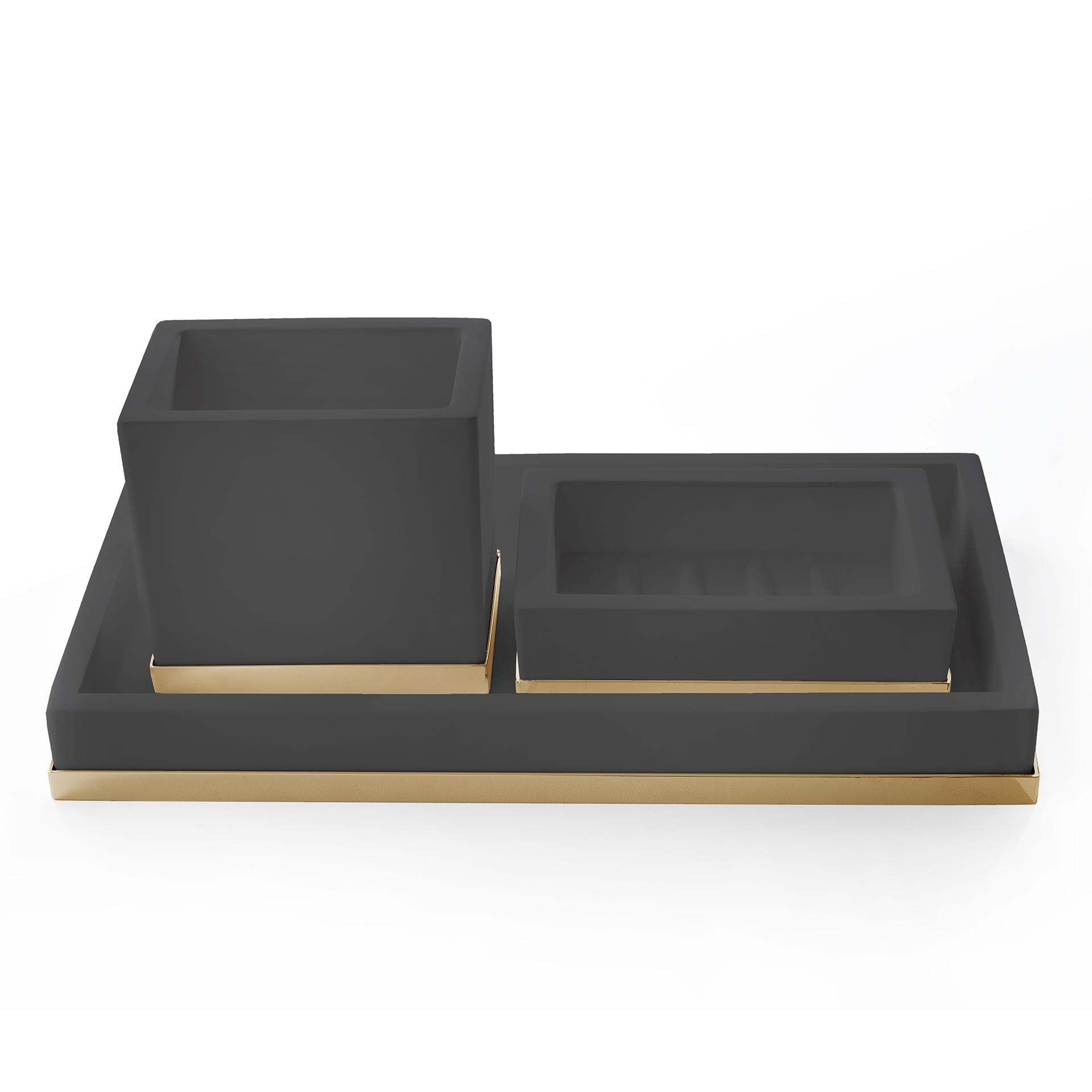 MDN98A 3SC Набор из 3 предметов, мыло, стакан, лоток Moderno Treesseci 3SC