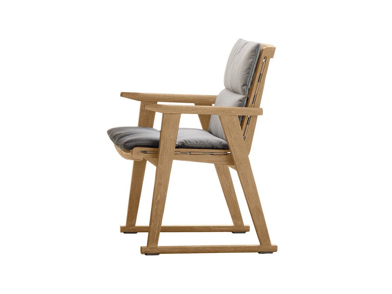 Стул для сада из тикового дерева с подлокотниками B&B Italia Outdoor Чт ARCH-00129271