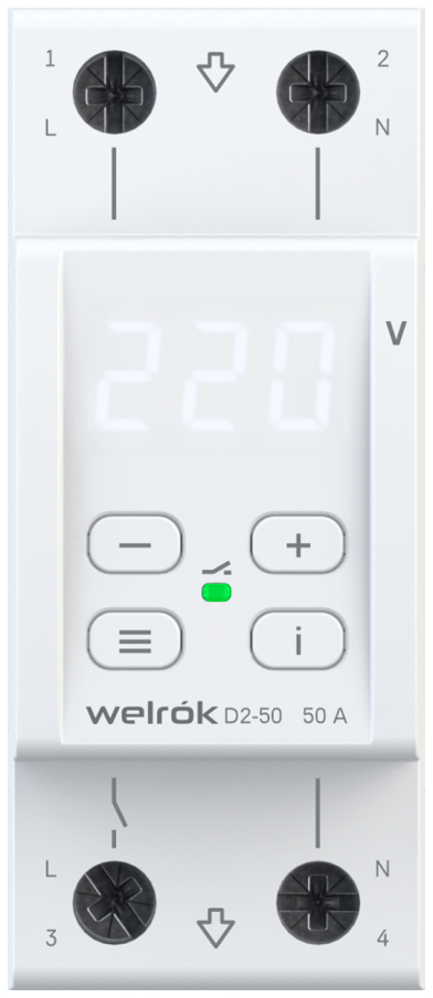 Реле напряжения Welrok D2-50 для защиты электрооборудования 88016203