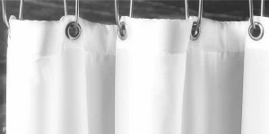 DV-P200-240 Занавеска для душа чисто-белая, длина 200 см, ширина 240 см. PHOS
