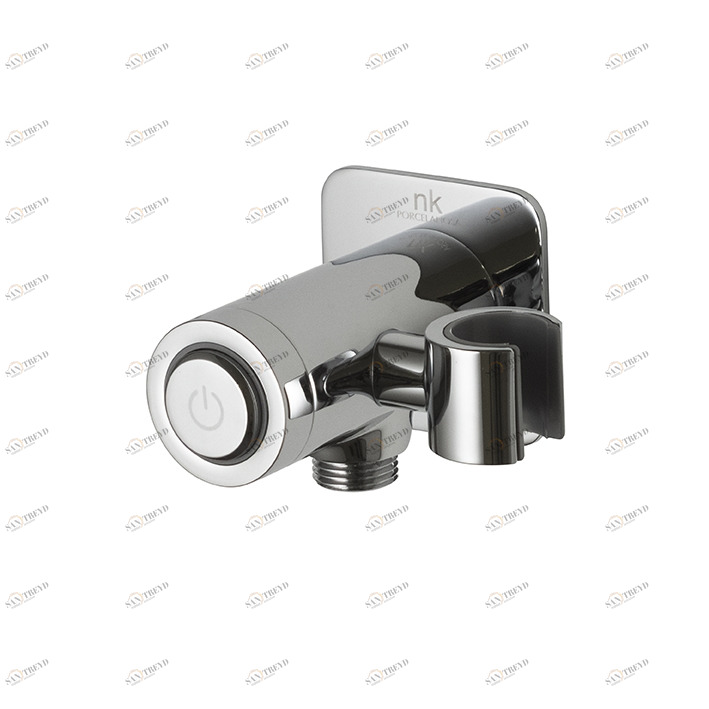 Настенный кронштейн с выпускным коленом и кнопкой Touch & amp; Feet для открытия / закрытия подачи воды. Расход при 3 барах составляет 13,2 л / мин.    Touch&feel NOKEN 100243874  CHROME 