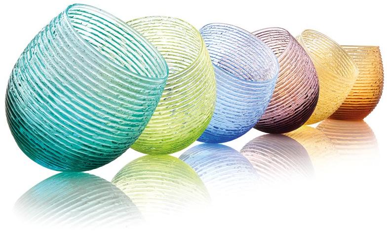 IVV Набор из 6 цветных стеклянных стаканов для воды Multicolor sun-id-1357471 - Вид №1