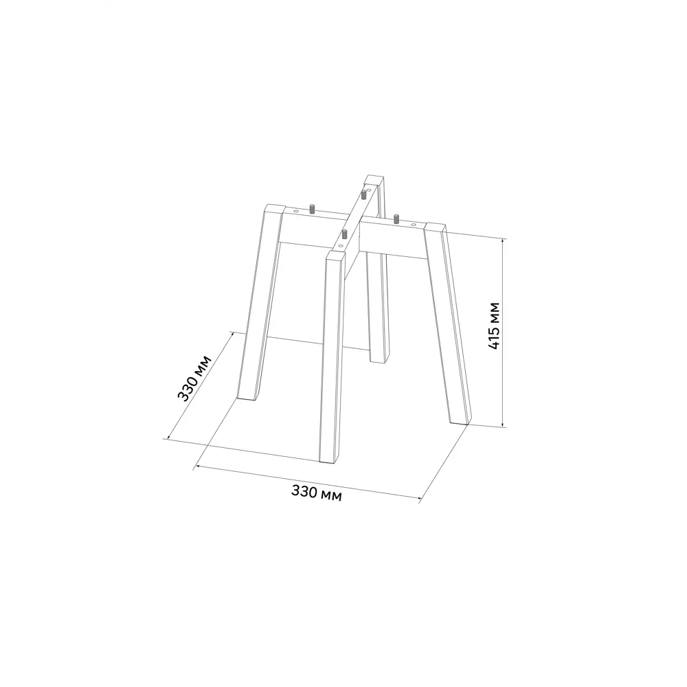 Каркас для табурета Гавр Delinia 33x33x41.5 см 42 см дерево цвет белый 83697033 STLM-2063073  - Вид №6