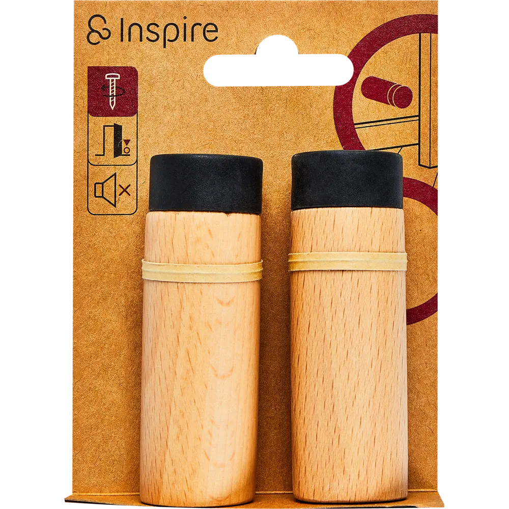 INSPIRE Дверной стопор коричневый 2 шт - защита стен и дверей 88398906 STLM-1442441 - Вид №2