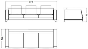 4-местный тканевый диван