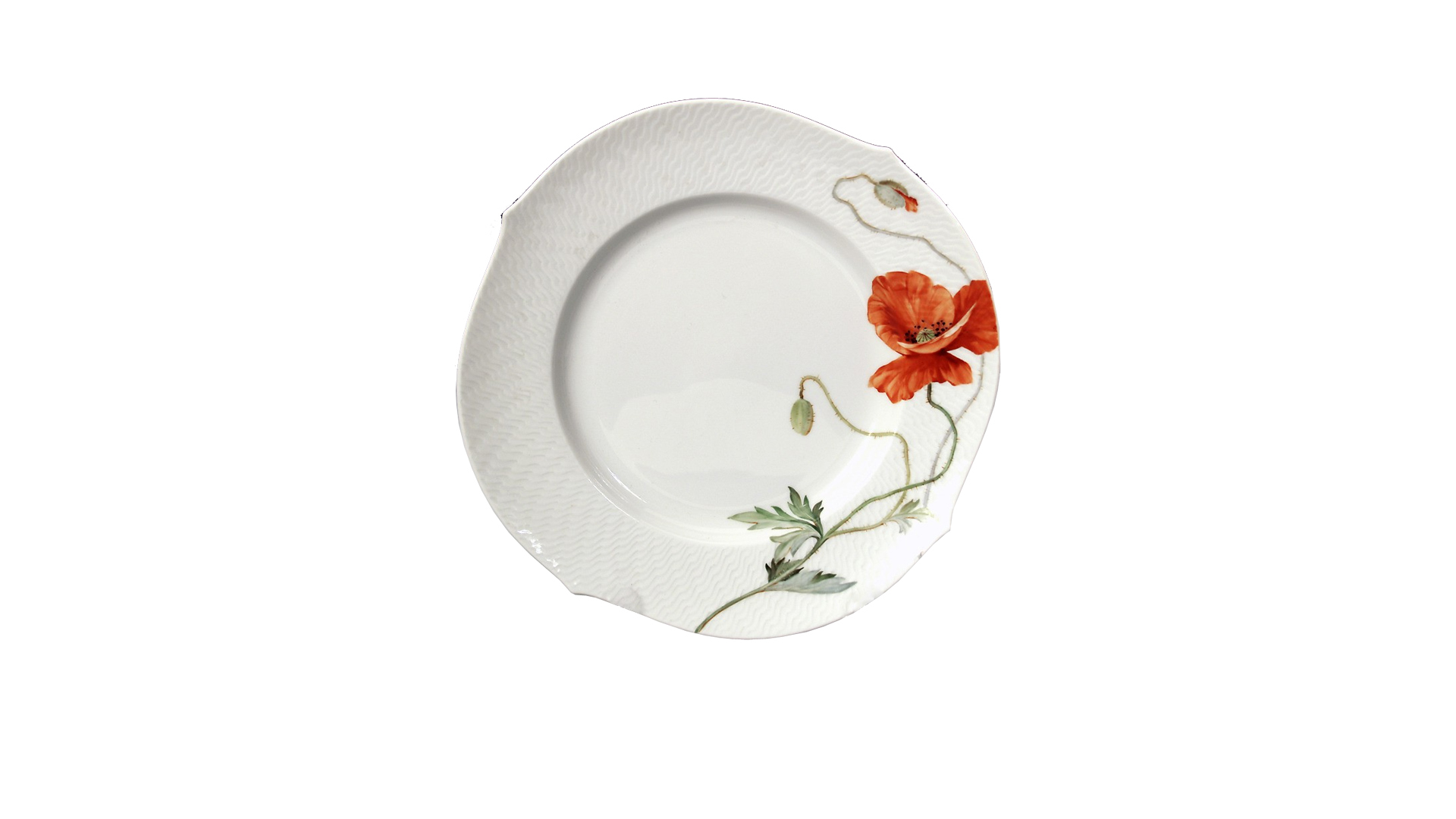 10598663 Meissen Сервиз столовый 6/22 "Игра волн, рельеф, маки" Фарфор  - Вид №4