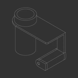 Полка с Delrin® держатель зубной щетки, установки на право  LTZ109 CEADESIGN