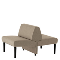 Ambit 1045 Модульная система сидений. Сиденье и спинка с обивкой. Ступни из литого алюминия. Линейный модуль L 80 см, спинка H 76 см. Двусторонняя версия. Et al. Ambit