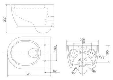CT2039V-B (NC2039V) Унитаз SSWW CT  - Вид №3