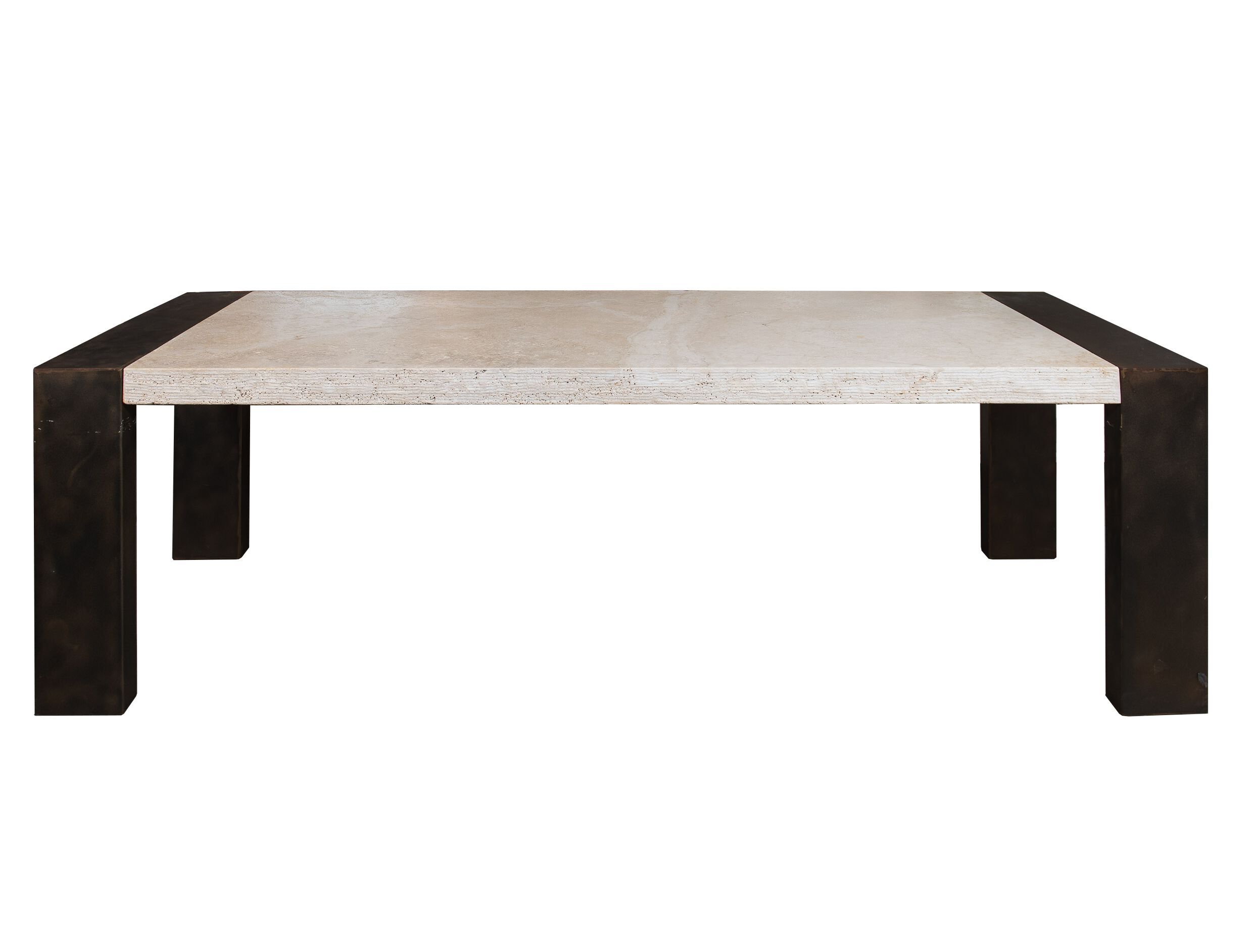 Прямоугольный стол для сада из камня и дерева GH LAZZERINI Tavolo in pietra 1 ARCH-00100384