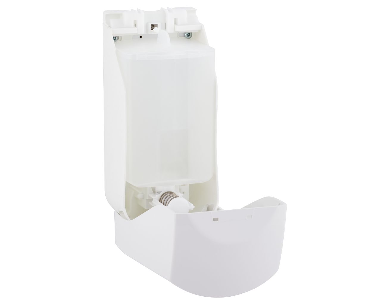 DTS101 Дозатор жидкого мыла TOP MAXI, емкость 800 мл, АБС-пластик, белый, серое окошко Merida  - Вид №2