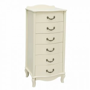 Комод с 6 ящиками высокий бежевый "Джульетта" IMPEX  00-3885587 Бежевый