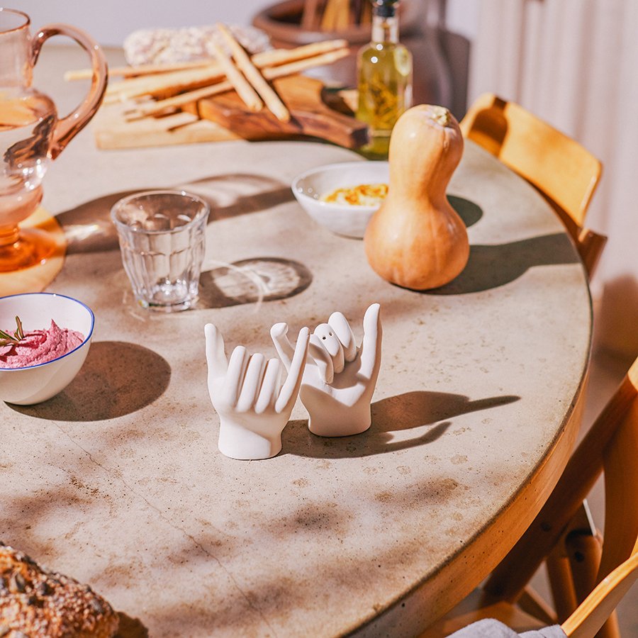 Солонка и перечница белые Pinky Swear DOIY ДИЗАЙНЕРСКИЕ 00-3870637 Белый  - Вид №1