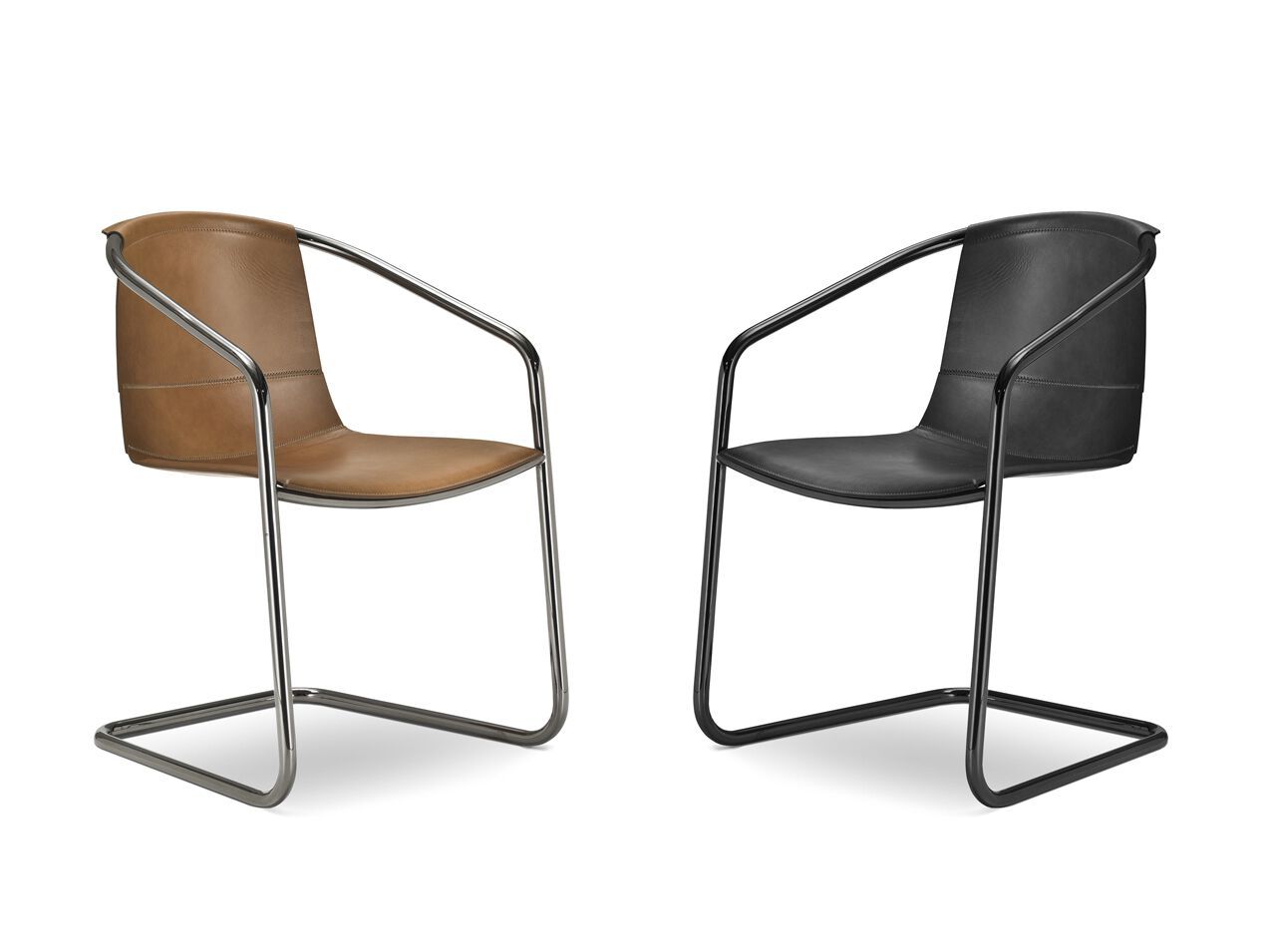 Кожаный консольный стул с подлокотниками i 4 Mariani ARCH-00119110 - Вид №3