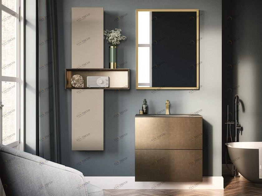 Birex Настенная тумба под умывальник с ящиками Hosoi sun-id-1481192