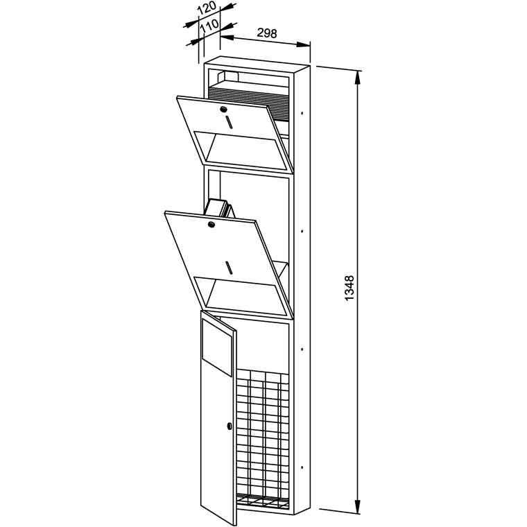 731626 Комбинация бумага/мыло (датчик)/отходы WP500e WAGNER_EWAR Wagner Ewar  - Вид №1