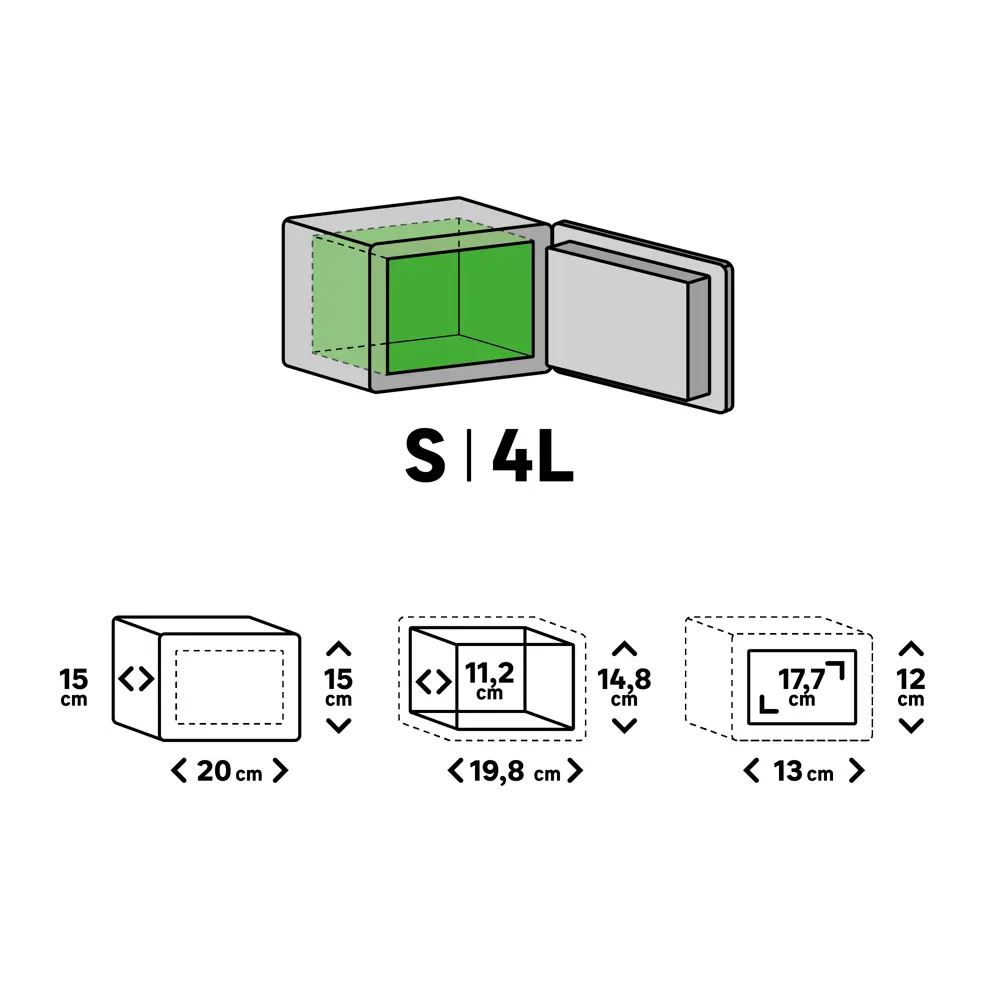 Сейф Standers 4 л электронный замок 20x15x15 см сталь 85155395 STLM-2053876  - Вид №7