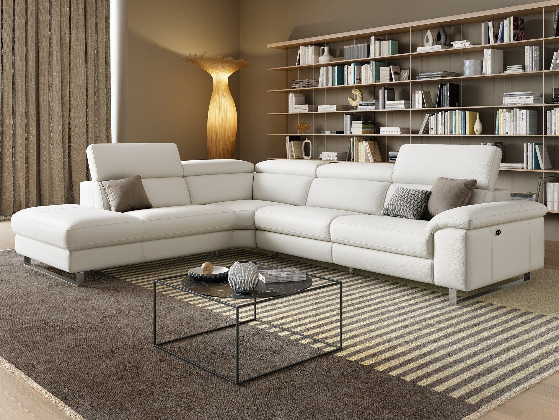 Кожаный угловой диван Sofanella SAVONA ARCH-00027524 - Вид №3