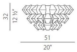 PANZERI Потолочный светильник из металла Agave P 3001 - Вид №1