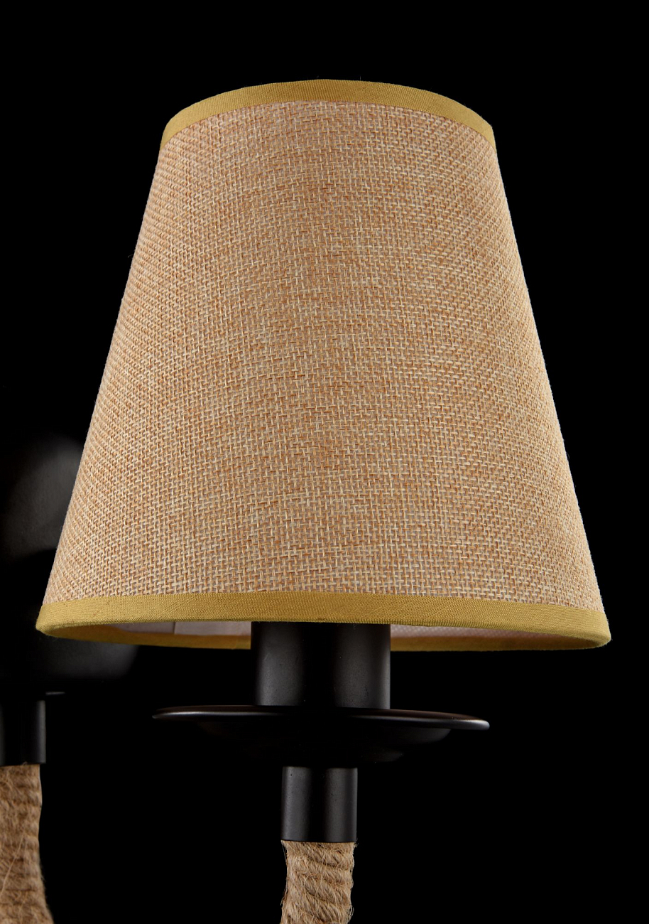 Бра настенное матовое черное с коричневым Corda FR4402-WL-01-BL FREYA LOFT 00-3957490 Коричневый;черный - Вид №4