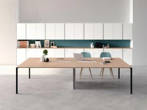 Martex Прямоугольный стол для совещаний с системой управления кабелями Agile