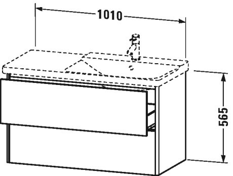 XS418807575 XSquare Тумбочка подвесная Лен, декор Duravit - Вид №1