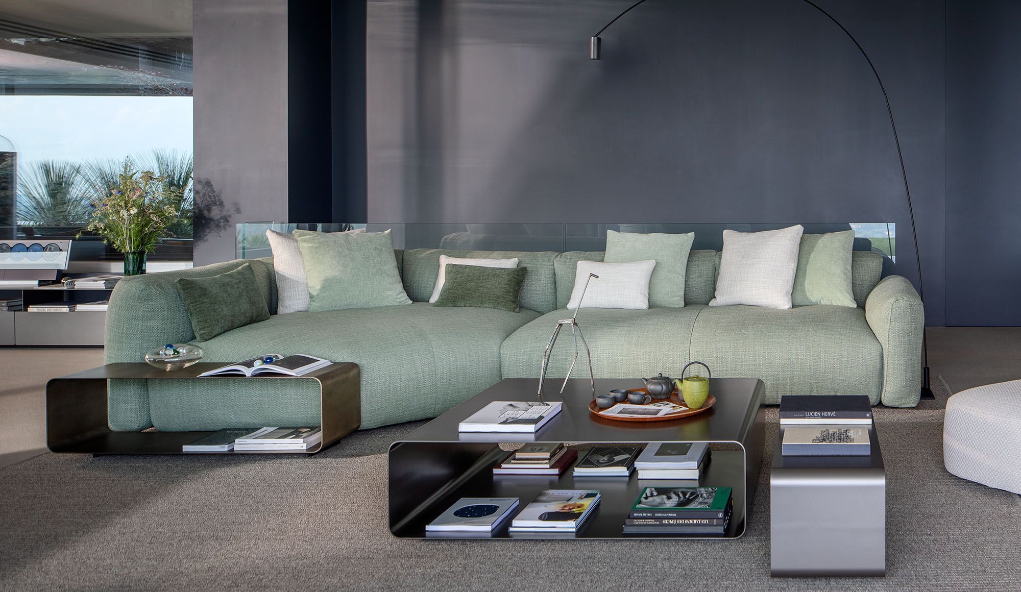 Прямоугольный металлический журнальный столик Flou лист ARCH-00140414 - Вид №8