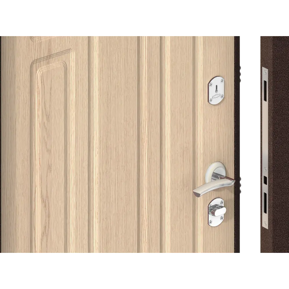 Дверь входная металлическая Оптим 88x205 см правая белый дуб DOORHAN STLM-2049343 - Вид №2