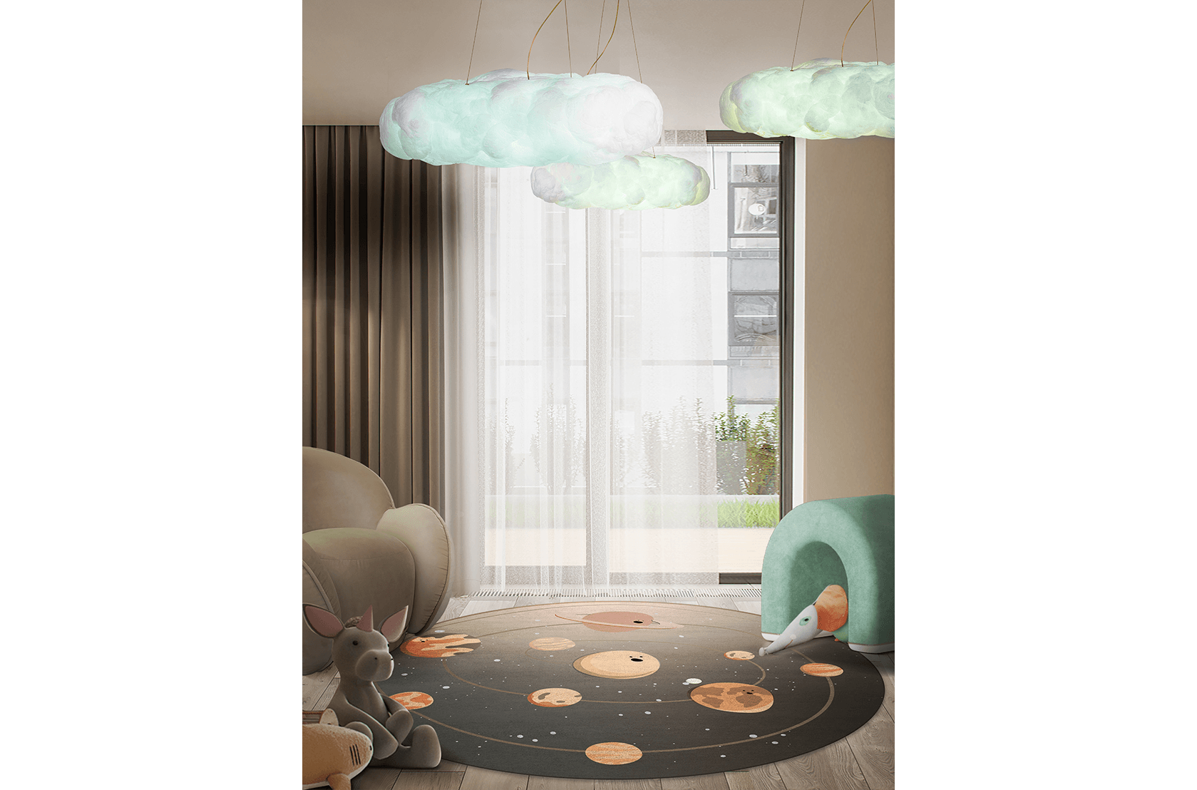 CIST786 Детские ковры Солнечная система Circu  - Вид №4