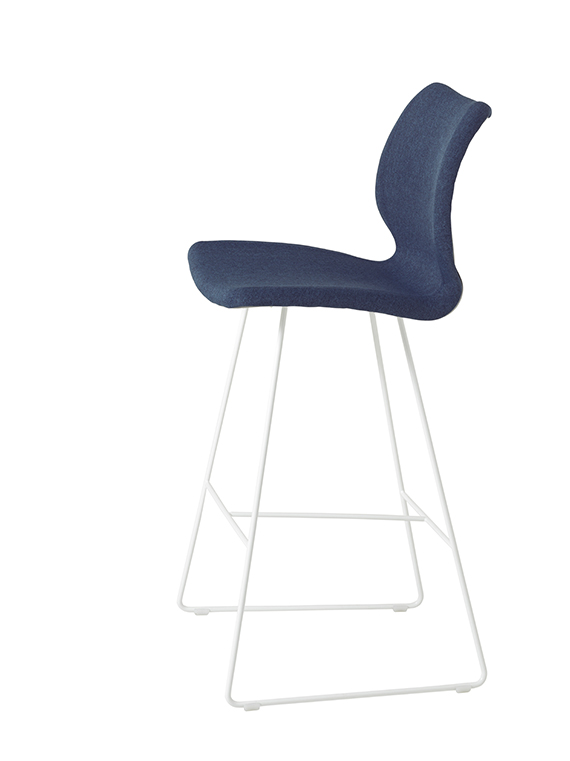 Uni 391M Барный стул на стальной раме салазок, обитый полипропиленом корпус. Et al. Uni
