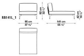 B&B Italia Outdoor Садовый диван из ткани Ribes sun-id-1376014 - Вид №5