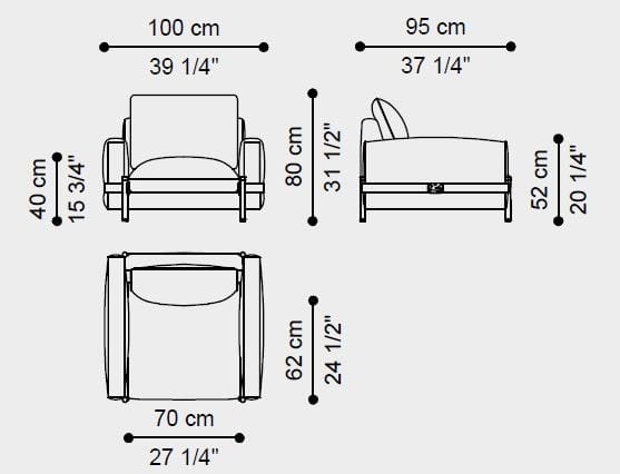 Тканевое кресло с подлокотниками ETRO Home Interiors ARCH-00036185 - Вид №4