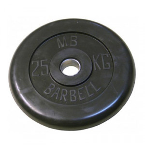MB26-25 Диск обрезиненый черный mb barbell mb26-25 MB Barbell