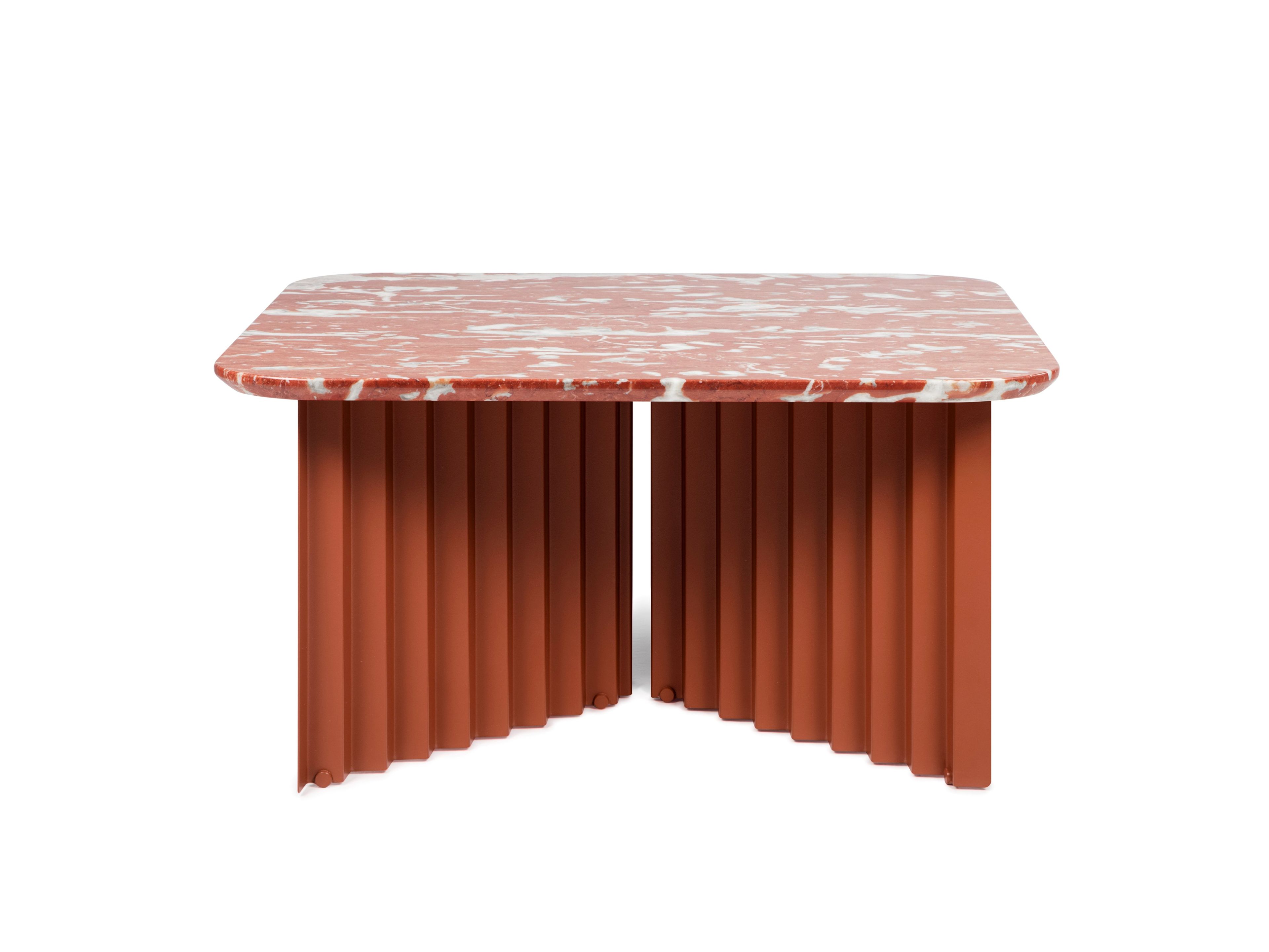 Мраморный низкий квадратный журнальный столик и стальная основа RS Barcelona Plec ARCH-00047733 - Вид №2