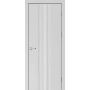 Дверь межкомнатная глухая Вилия 60x210 см эмаль цвет серый с замком и без петель 89464681 STLM-2127084