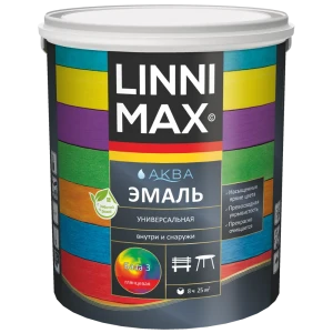 LINNIMAX Аква - прозрачная акриловая эмаль для дерева и металла 2.35 л 89349612