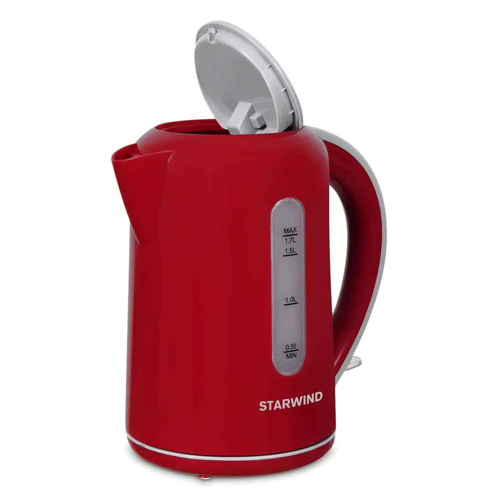 Электрический чайник Starwind SKG1021 1.7 л пластик цвет красный/серый Santreyd STLM-2074589 - Вид №1