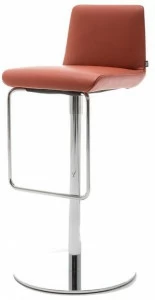 Rolf Benz Высокий кожаный табурет с подставкой для ног