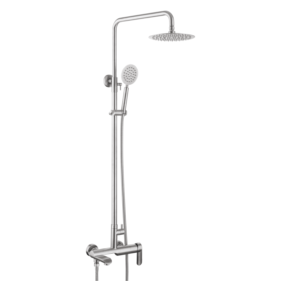 Душевая система MELANA-610605 Paola Hi-tech нерж.сталь, с тропическим душем, лейкой F610605 - Вид №1