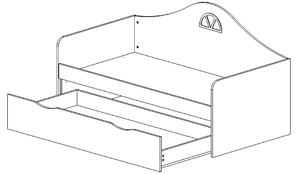 Детский диван-кровать с дополнительным спальным местом "Амстердам" МАНДАРИН АМСТЕРДАМ 179540 Розовый Santreyd  - Вид №3