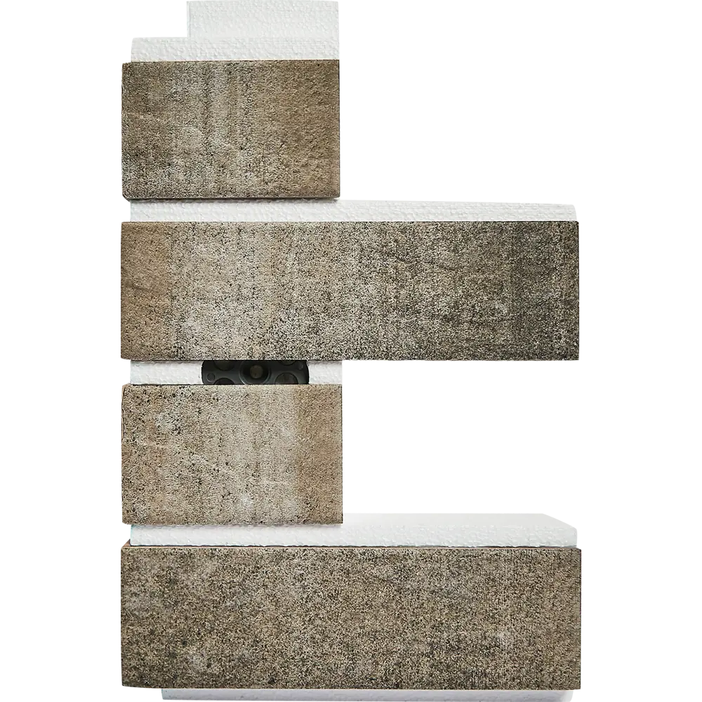 Термопанель наружный угол Мосстрой-31 Brick Stone бежевый 26x25x41x5 см STLM-2035817 - Вид №1