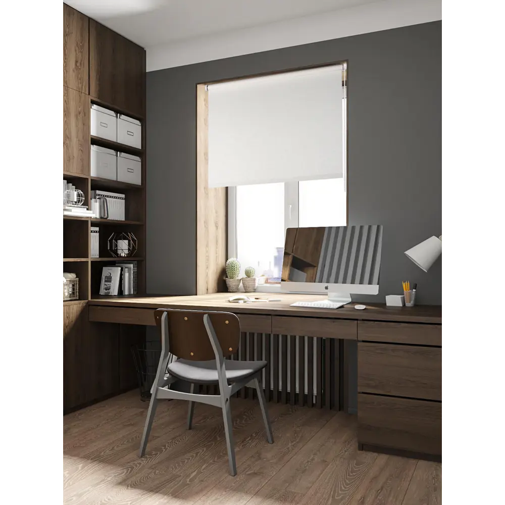 Штора рулонная Shine 100x160 см белая PRAKTO STLM-2038568 - Вид №4