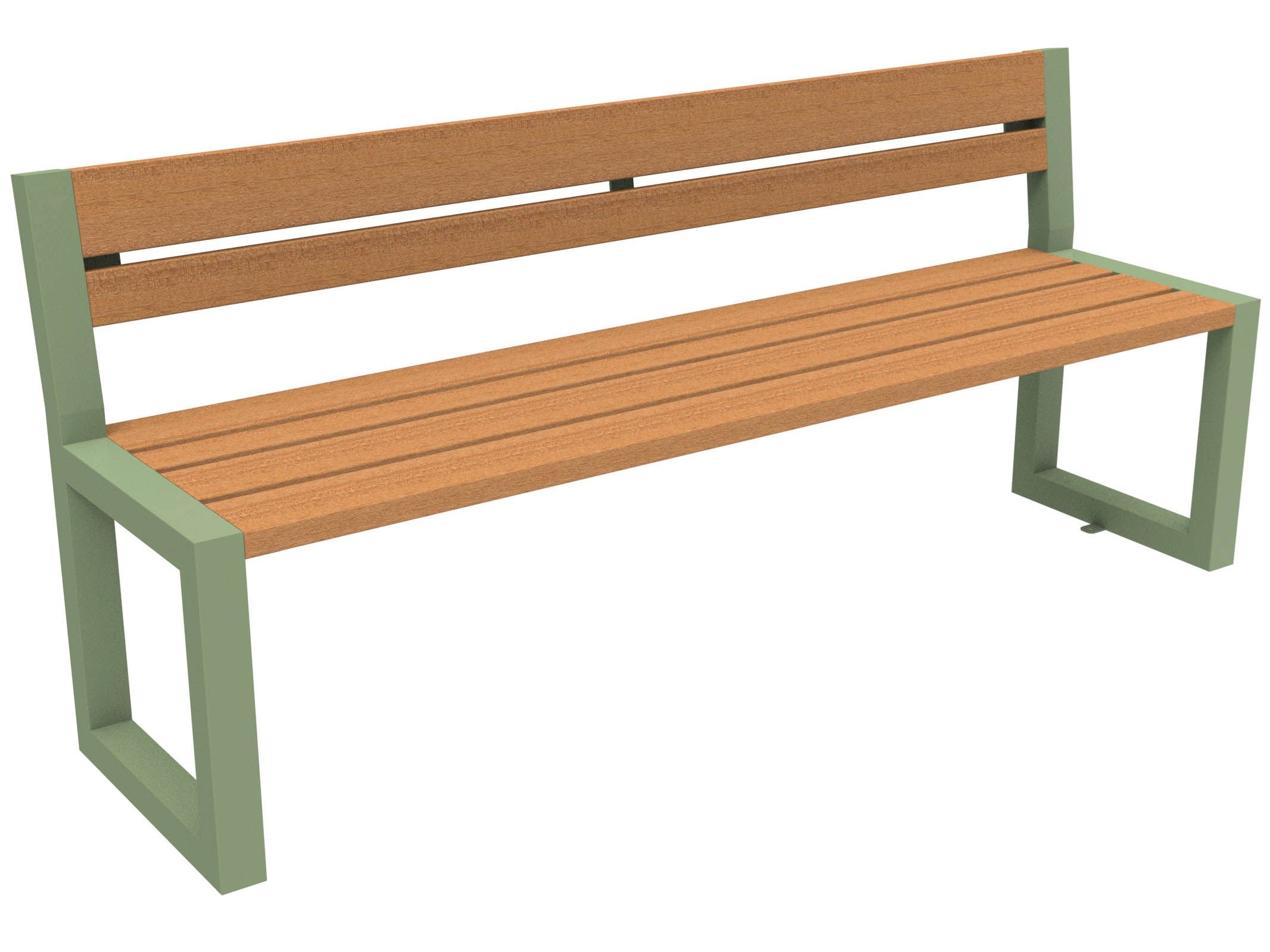 Скамья из окуме со спинкой Lazzari ритм ARCH-00140158 - Вид №8