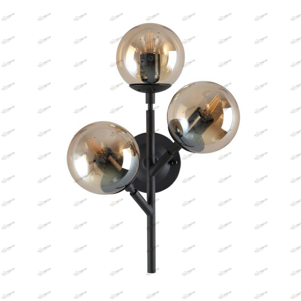 Бра настенное черное Crystal Lux Medea MEDEA AP3 CRYSTAL LUX MEDEA 00-3932127 Черный