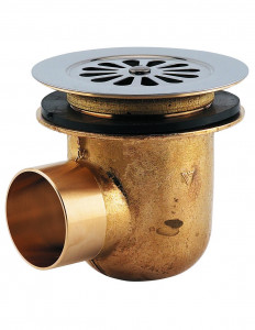 302300 000 00  Сифон для душевого поддона Д. 60 мм, круглая гирлянда, выход под приварной вертикальный, латунь Valentin Хром